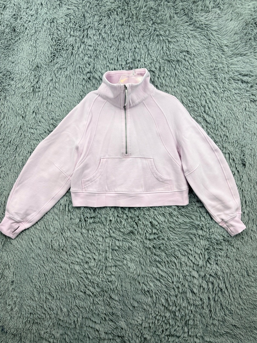 Lululemon Scuba Sweatshirt Oversized Funnel Neck Half Zip Womens XS/S LW3FJ6S